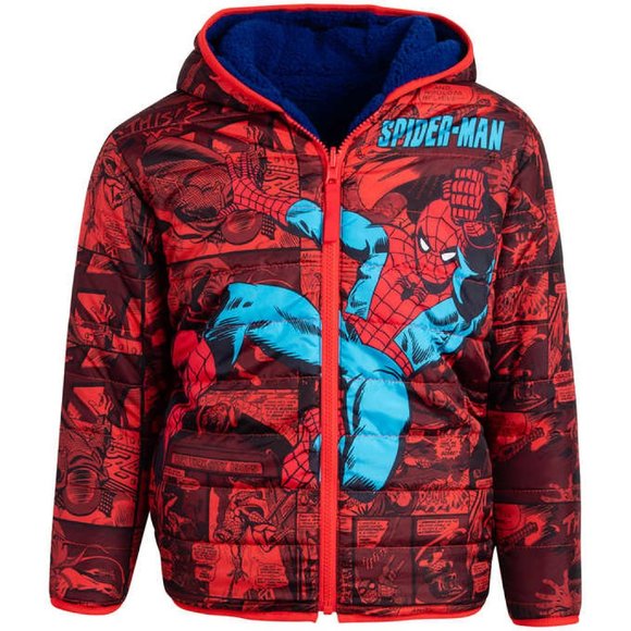 Marvel Spider-Man Kids Reversible Jacket NWT - Picture 4 of 13